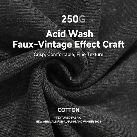 Ανδρικό Αμερικάνικο Vintage Acid Wash Βαρύ Βαμβακερό T-Shirt Χαλαρή Εφαρμογή Στρογγυλή Λαιμόκοψη Top Casual Streetwear