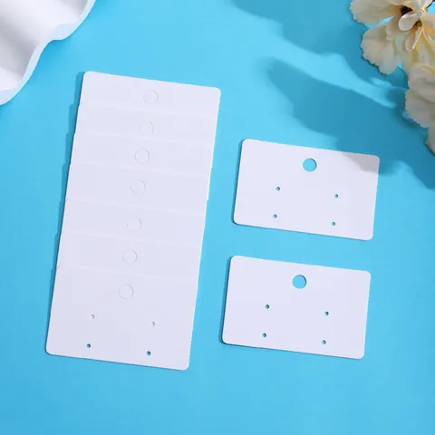 White Blank Earring Display Cards Minimalist Paper Stud Earring Packaging Cards Jewelry Hanging Cards For DIY Jewelry Storage