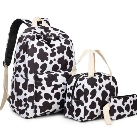 Zaino Scuola Grande Capacità Con Borsa Pranzo Isolata Astuccio Tessuto Oxford Cartella Studente Per Ragazze Zaino Casual