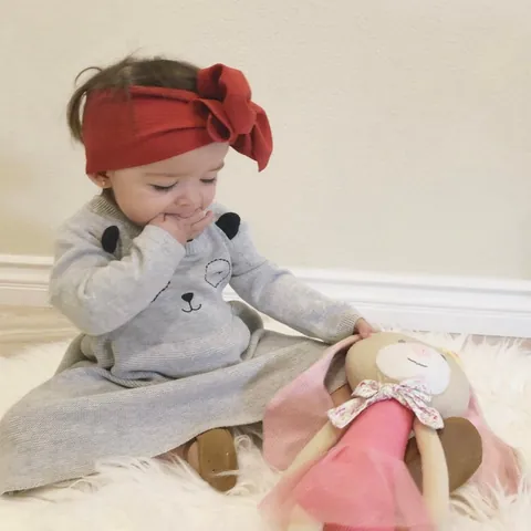 Infant Baby Large Bowknot Headband Soft Elastic Popcorn Texture Turban Hair Band Photography Props Kids Hair Accessories