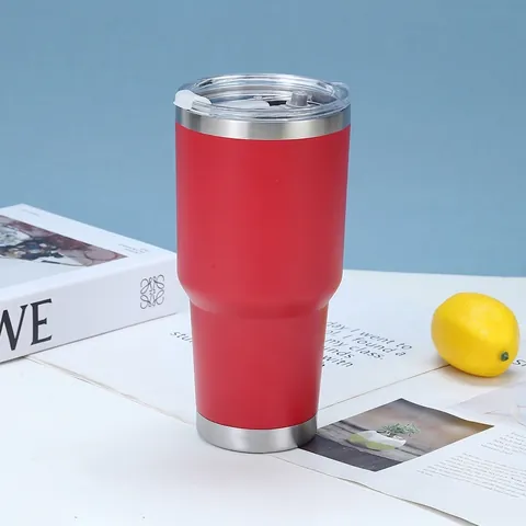 Large Capacity Stainless Steel Vacuum Insulated Tumbler Double Wall Powder Coated Car Coffee Mug Cold And Hot Retention Travel Cup