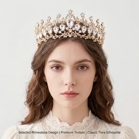 Barock Vintage Gold Legierung Strass Krone Für Damen Hochzeit Party Luxus Rubin Smaragd Saphir Kristall Braut Tiara Kopfschmuck