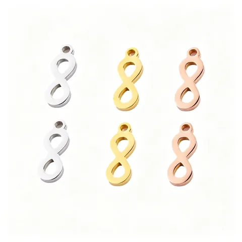 Infinity Symbol Pendant Eight Shape Stainless Steel Connector For DIY Jewelry Making Polished Minimalist Accessory