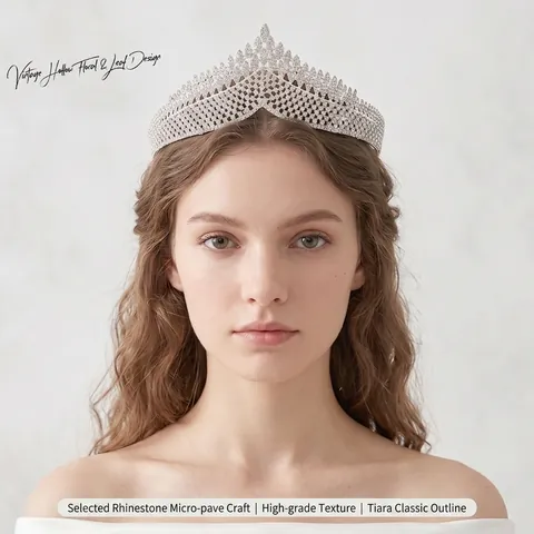 Egyptian Retro Style Bridal Crown Alloy Rhinestone Tiara Elegant Gold Silver Black Wedding Party Women Jewelry Hair Accessory