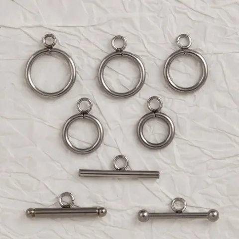 Stainless Steel Toggle Clasps For Jewelry Making DIY Bracelet Necklace Findings OT Buckle Connector T-Bar O-Ring Accessory