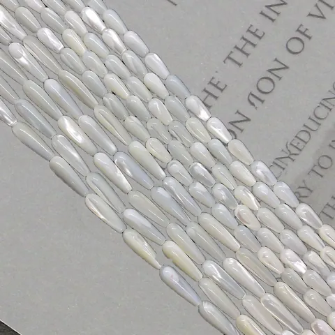 Natural Shell Waterdrop Loose Beads Mother Of Artificial Pearl Polished Tear Drop Spacer Beads For DIY Necklace Jewelry Making Supplies