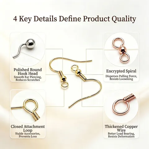 DIY Ganci per Orecchini in Ottone Con Molla e Sfera Oro Argento Oro Rosa Galvanizzato Accessori per Gioielli