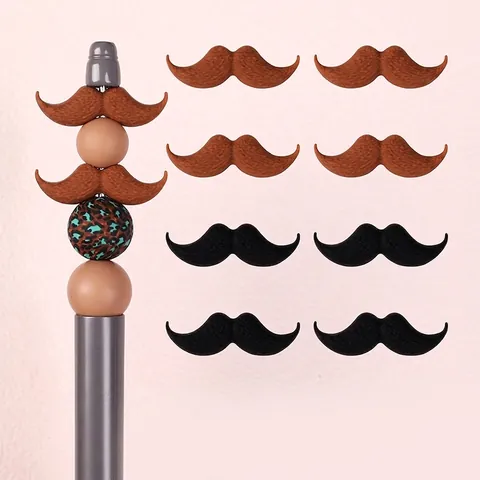Funny Silicone Mustache Beads Cartoon Beard Charms For DIY Jewelry Making Bracelet Keychain Accessories Decorative Beads Crafts