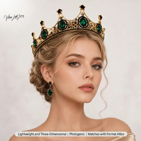 Baroque Vintage Hollow Alloy Crown Tiara For Women Rhinestone Crystal Bridal Hair Accessories For Wedding Party Prom Headpiece Jewelry