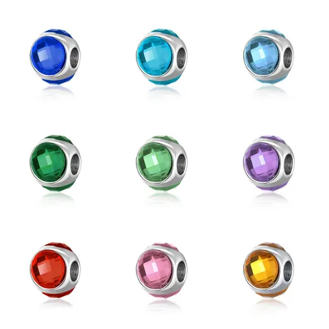 Colorful Faceted Rhinestone Alloy Charm Beads For DIY Jewelry Making Bracelet Necklace Accessories For Women Jewelry Making