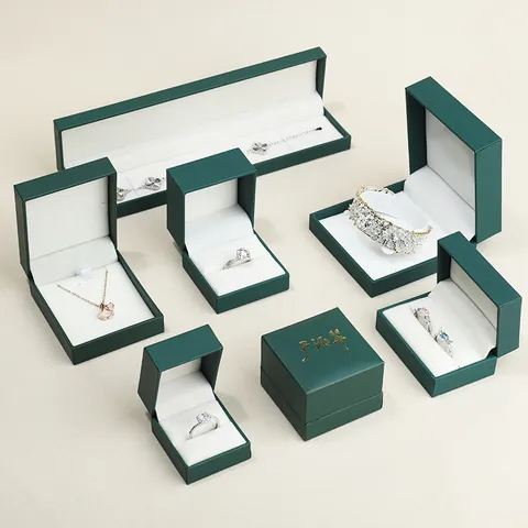 Boîte à Bijoux en Papier Imitation Cuir Haut de Gamme Avec Intérieur en Velours Boîte d'Emballage Cadeau Sophistiquée Bague Pendentif Collier Bracelet
