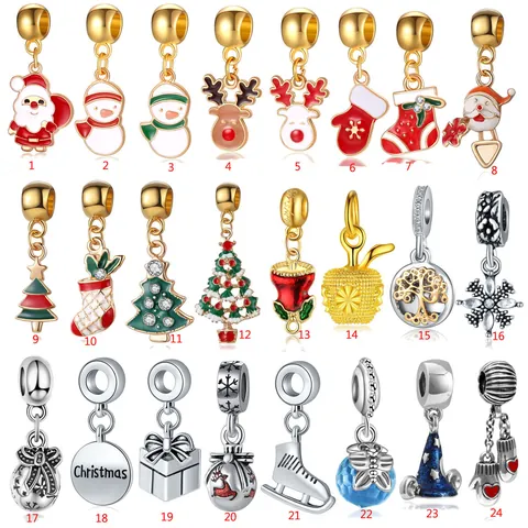 Kerst Emaille Legering Bedeltjes Voor Sieraden Maken Kerstman Sneeuwpop Eland Strass Hangers Voor DIY Armband Ketting