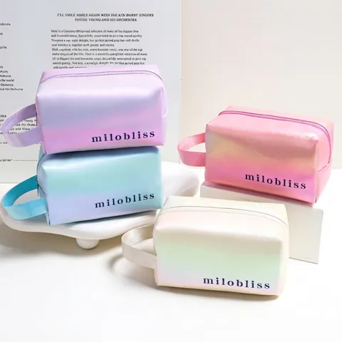 Borsa Per Cosmetici Olografica Laser Iridescente Organizzatore Da Viaggio Impermeabile Grande Capacità Pochette Trucco
