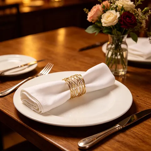 Minimalist Metal Iron Wire Hollow Out Napkin Ring For Wedding Banquet Party Dining Table Decoration Gold Silver Black