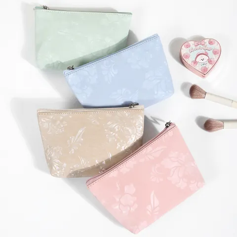 Borsa Da Trucco Pelle PU Motivo Floreale Impermeabile Portatile Viaggio Organizer Per Donne