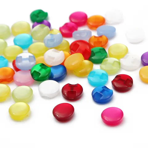 Gemengde Kleuren Ronde Hars Oogknopen Voor DIY Naaien Knutselen Kleding Decoratie Multicolor Paddestoel Plastic Knoppen