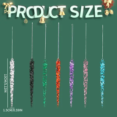 Kerst Ijspegel Ornamenten Acryl Helder Blauw Roze Spiraal Hangende Decoraties Voor Kerstboom Feestdag Huisdecoratie