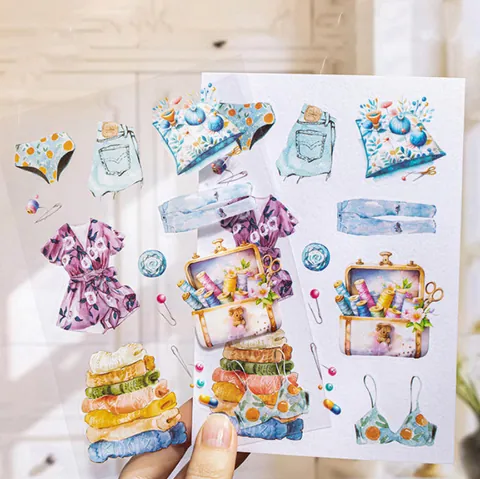 Meisjesachtig Kleerkast PET Washi Sticker Boek Handgetekende Kleding Stijl Decoratieve Stickers Voor Scrapbooking DIY Journaling Accessoires