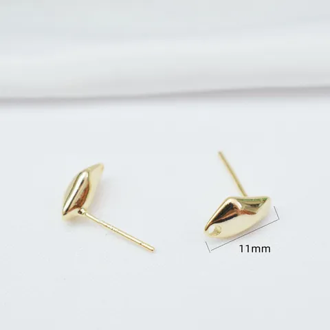 14K Goldgefüllte Messing Unregelmäßige Ohrring-Zubehör Mit 925 Sterlingsilber Ohrstecker-Stift Barock DIY Schmuckzubehör