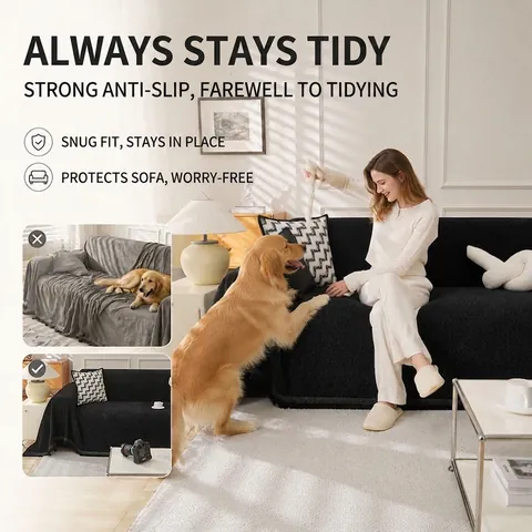 Funda De Sofá De Chenilla Con Diseño De Espiga Y Borlas Manta Tejida Gruesa Suave Para Protección De Muebles Decoración