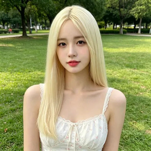 Women's Synthetic High Temperature Fiber Straight Bob Wig Middle Part Mid-Length Black Light Blonde Bone Straight Fashion Wig