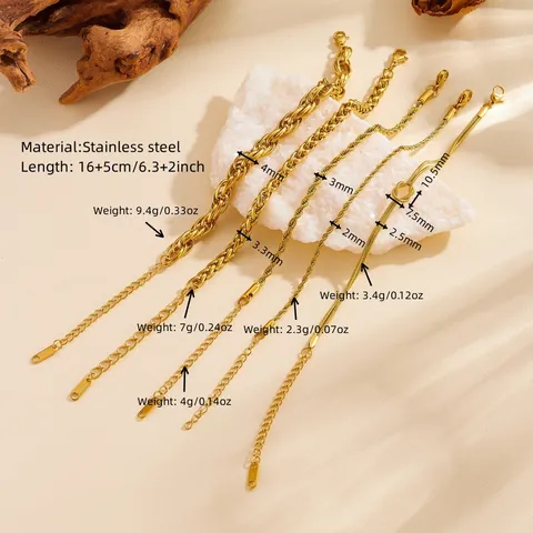 Women Stainless Steel Twisted Rope Chain Bracelet Gold PVD Plated Layered Stacking Bracelet Waterproof Non-Tarnish Jewelry Gift