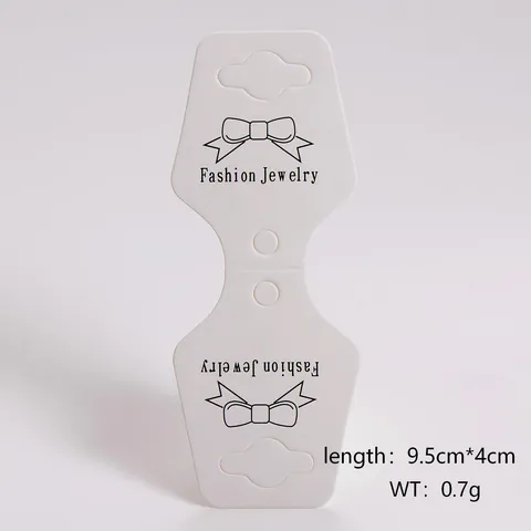 White Cardboard Jewelry Display Cards Foldable Geometric Hanging Packaging Cards For Necklace Bracelet Fashion Jewelry DIY Display