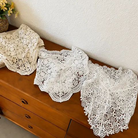 Ethnic Women Hollow Out Crochet Floral Triangle Scarf Waist Belt Decorative Layering Accessory Retro Bohemian Waist Wrap