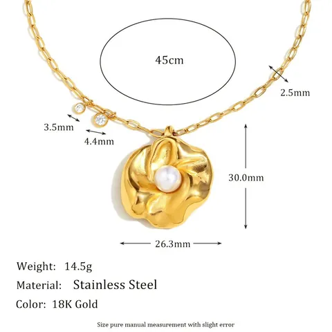 Ocean Style 18K Gold Plated Stainless Steel Shell Pearl Starfish Coconut Tree Pendant Necklace Bracelet For Women