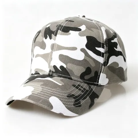 Unisex Camouflage Baseball Cap Wool Acrylic Blend Outdoor Sports Sun Protection Adjustable Hiking Fishing Peak Hat For Adult
