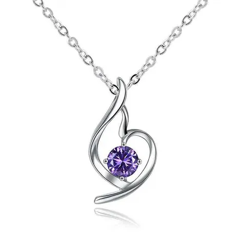 Collar de Pendiente de Corazón de Cobre Minimalista para Mujeres Diseño de Metal Retorcido con Incrustaciones de Strass Regalo de Joyería