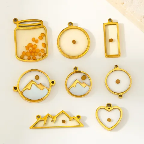 Collana con Ciondolo a Semi di Senape in Acciaio Inossidabile Minimalista Ispirata alla Natura Stile Montagna Cuore Gioielli Regalo Per Uomo Donna