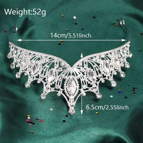 Luxury Alloy Rhinestone Bridal Crown Baroque Style Marquise Crystal Tiara For Wedding Party Dress Accessories Women Jewelry