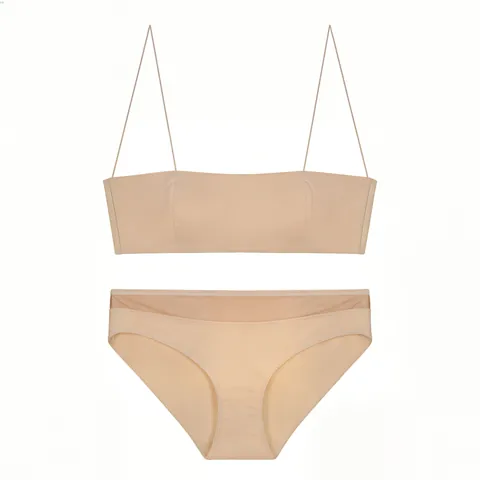 Sujetador Bandeau Sin Costuras Estilo Francés Sexy para Mujer Spandex Nylon Copa Moldeada Delgada Sin Cable Transpirable Cómodo
