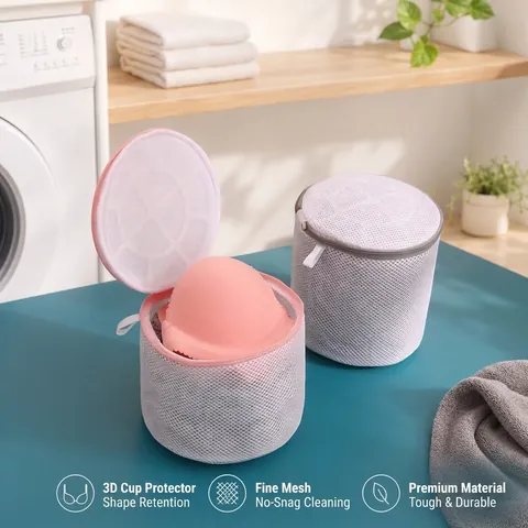 Borsa Lavaggio Spessa Per Reggiseno Rete Poliestere Protezione Lavatrice Per Biancheria Intima Sacco Con Cerniera