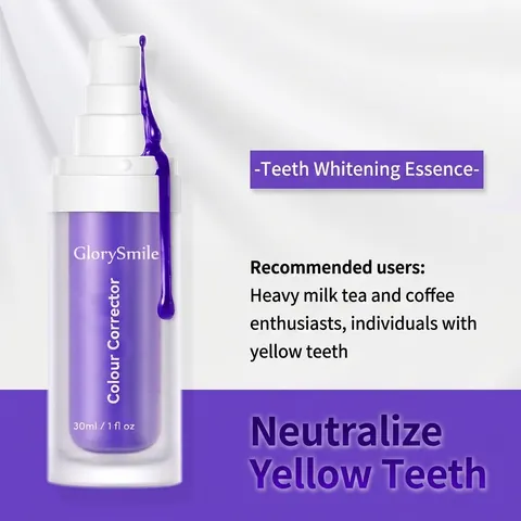 V34 Colour Corrector Purple Toothpaste Teeth Whitening Serum Brightening Gel To Remove Yellow Stains Sensitive Teeth Care