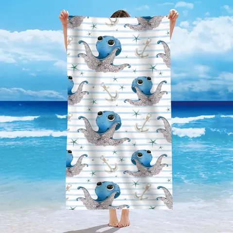 Toalla de Playa de Microfibra de Secado Rápido para Hombres Mujeres Toalla de Baño Absorbente Grande Estampada Manta de Piscina de Verano Diseño Tropical Sirena Tortuga