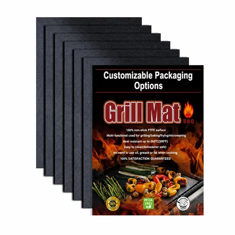Tappetino per Griglia BBQ Antiaderente Resistente al Calore PTFE Teflon Tappetino per Forno Riutilizzabile per Griglie a Gas Carbone