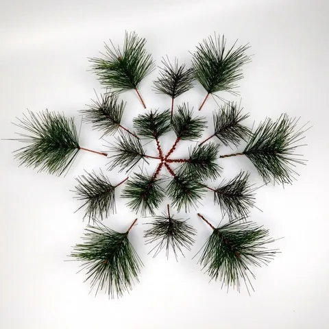 Artificial PVC Pine Needles Branches For Christmas Tree DIY Wreath Garlands Handcraft Supplies Home Garden Festive Decoration Accessory