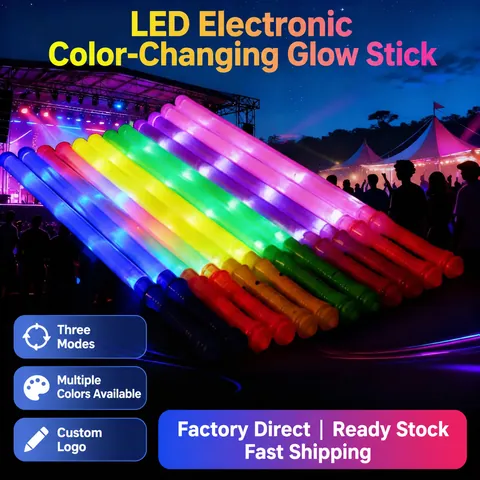 Handheld LED Glow Stick Colorful Electronic Flashing Wand For Concert Music Festival Party Events Atmosphere Decoration