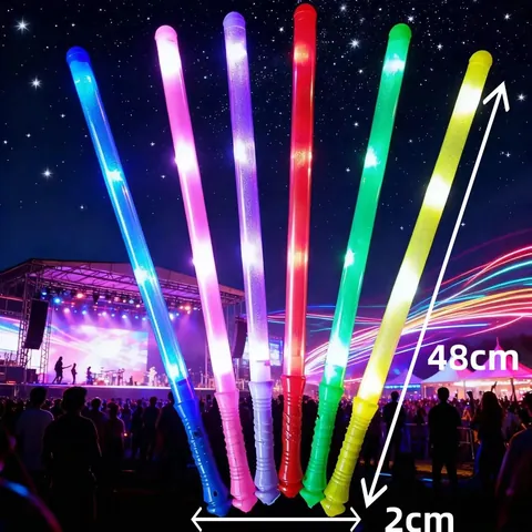 Handheld LED Glow Stick Colorful Electronic Flashing Wand For Concert Music Festival Party Events Atmosphere Decoration