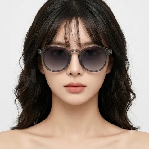 Retro Runde Sonnenbrille Für Damen Ins Mode UV400 PC Rahmen AC Linse Sonnenbrille Für Reise Outdoor Alltag Brillen