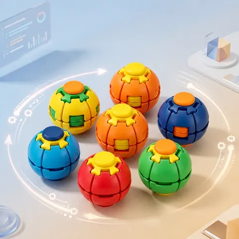 3D Printed Rotating Decompression Ball Toy For Kids Adults Fidget Spinner Magic Ball Anti-Anxiety Sensory Desktop Stress Relief Toy