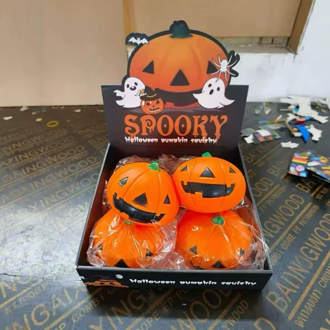 Halloween Κολοκύθα Squishy Παιχνίδι Ανακούφισης από το Στρες TPR Προσομοίωση Φαγητού Κολοκύθα Παιχνίδι Αργής Ανόδου Τρομακτικό Jack-o'-lantern Δώρα για Παιδιά Ενήλικες