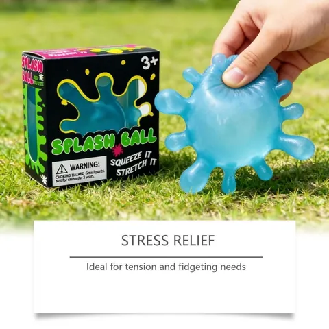 Splash Ball a Forma di Virus Giocattolo Antistress Squishy Slow Rebound Morbido TPR Giocattolo Sensoriale per Bambini Adulti Ufficio Palla Curativa