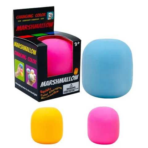 Balle à Presser en Maltose Cylindrique Changement de Couleur Réactive aux UV Jouet Sensoriel Squishy Anti-stress pour Adultes et Enfants