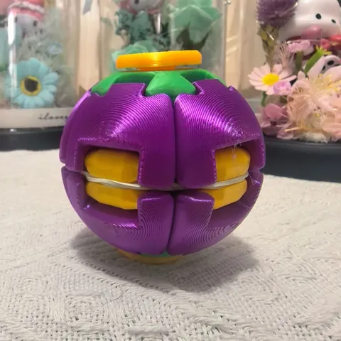 3D Printed Decompression Rotating Gyro Ball Mechanical Stress Relief Toy For Adults Kids Finger Press Fidget Toy Sphere