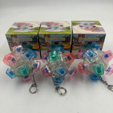 Leuchtendes Kugelförmiges Mechanisches Tasten Fidget Spielzeug Squishy Schlüsselanhänger Stressabbau Multicolor Finger Spielzeug