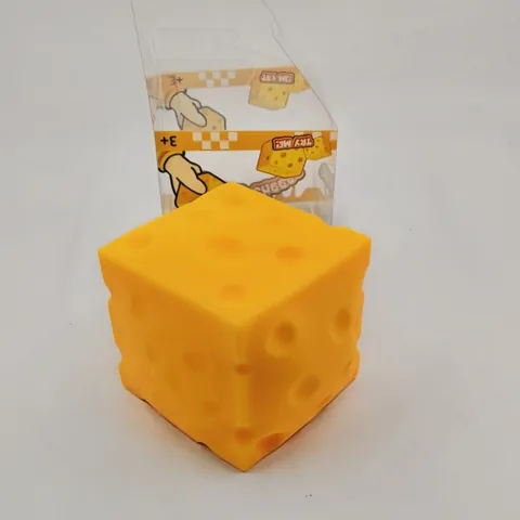 Large Realistic Cheese Cube Squishy Slow Rising Stress Relief Toy PU Foam Simulation Food Desktop Decoration For Adults