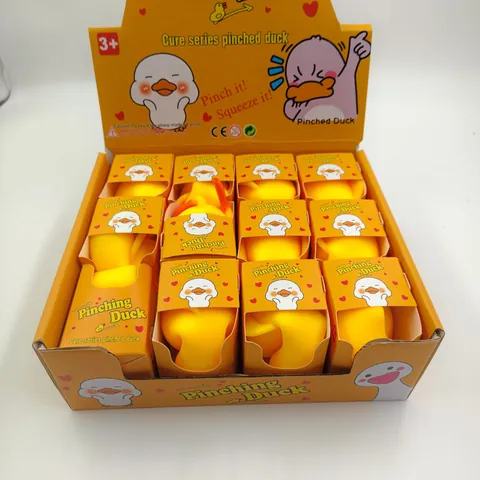 Jouet Squishy Canard Jaune TPR Anti-stress Jouet à Presser Pour Adultes Et Jeunes Jouet De Décompression Animal Dessin Animé Cadeau